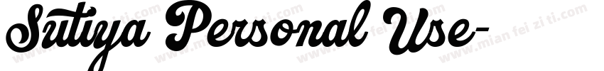 Sutiya Personal Use字体转换